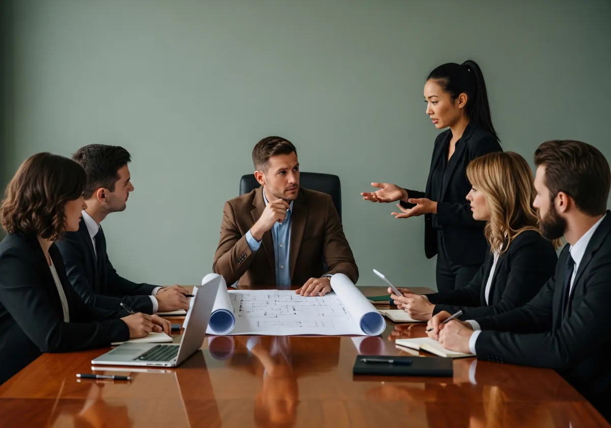 Reunião de equipa fundadora de startups